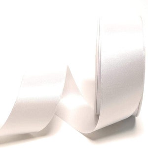 1m/0,36EUR Satinband 25m x 40mm Schleifenband Dekoband Doppelsatin Farbwahl Weiß