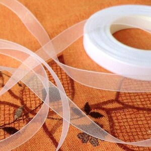 1m0,12EUR Organzaband 50m x 10mm weiß Schleifenband Organza Chiffon Bild 4