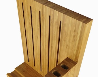 Magnet Strong knife block in bamboo wood design