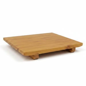 Robusto tagliere da portata L per sushi & co in legno di bambù sostenibile, qualità premium nel design naturale, marrone, 27 x 18 cm