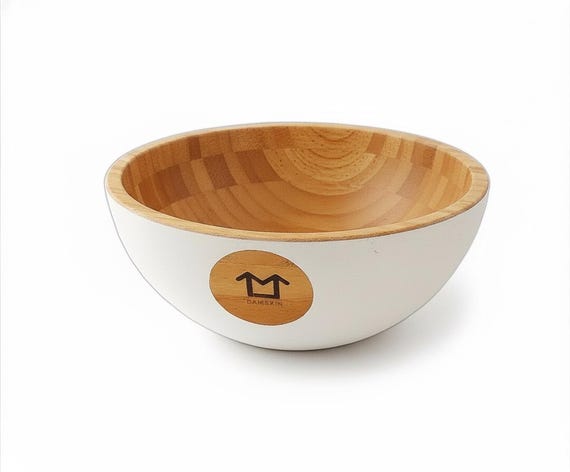 White Design Bowl - edle Schale M im Hirnholz Look, Premiumqualitt aus  nachhaltigem Bambus, Durchmesser 20 cm, 0.3 Kg - Etsy.de