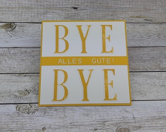 XXL card for saying goodbye to colleagues, retirement, travel, farewell, job change, moving