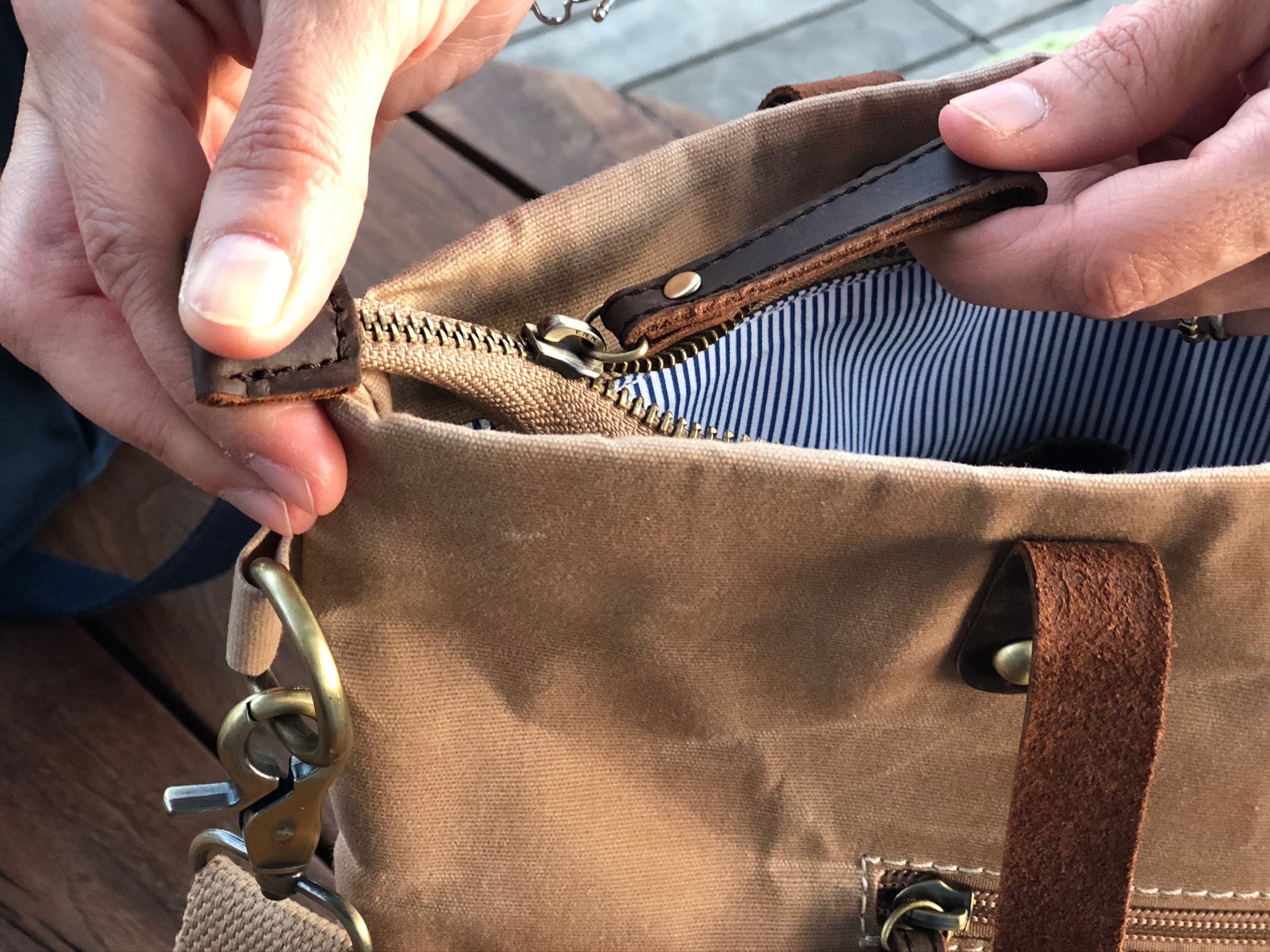 Waxed Canvas Bag | Crossbody Bag | Tote Bag | Water Repelent