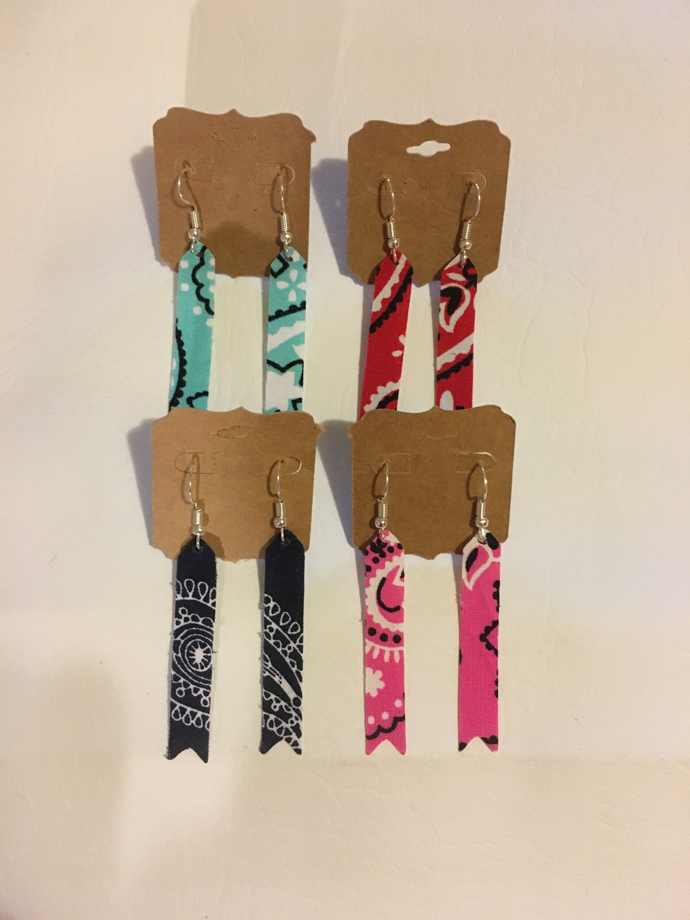 Boho bandana earringspaisley earringsfabric earringstextile Etsy