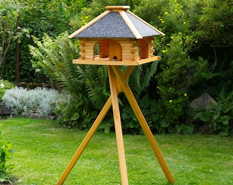 Bird house V 20 stone with stand, solid bird house, bird feeder with stand, bird villa, feeding place