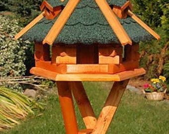 Vogelhaus mit Ständer, V 18 mini grün mit Ständer, Vogelfutterhaus