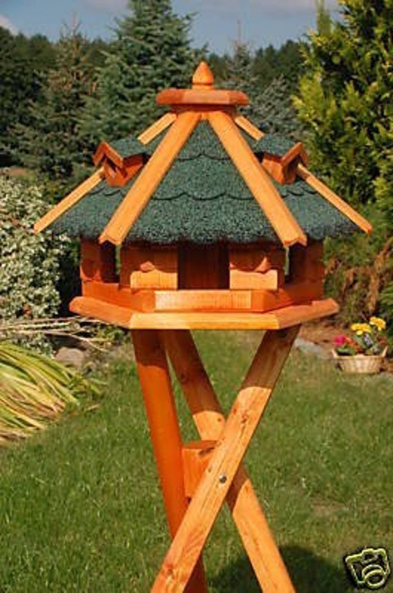 Vogelhaus Mit Ständer – Behandeltes Holz, Bitumenschindeln, 1,32 M Gesamthöhe