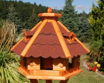 Large birdhouse, V 18 medium red, feeder 55 x 37 cm, impregnated