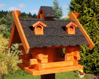 Vogelhäuschen, Vogelhaus viereckig  V 2 dunkel