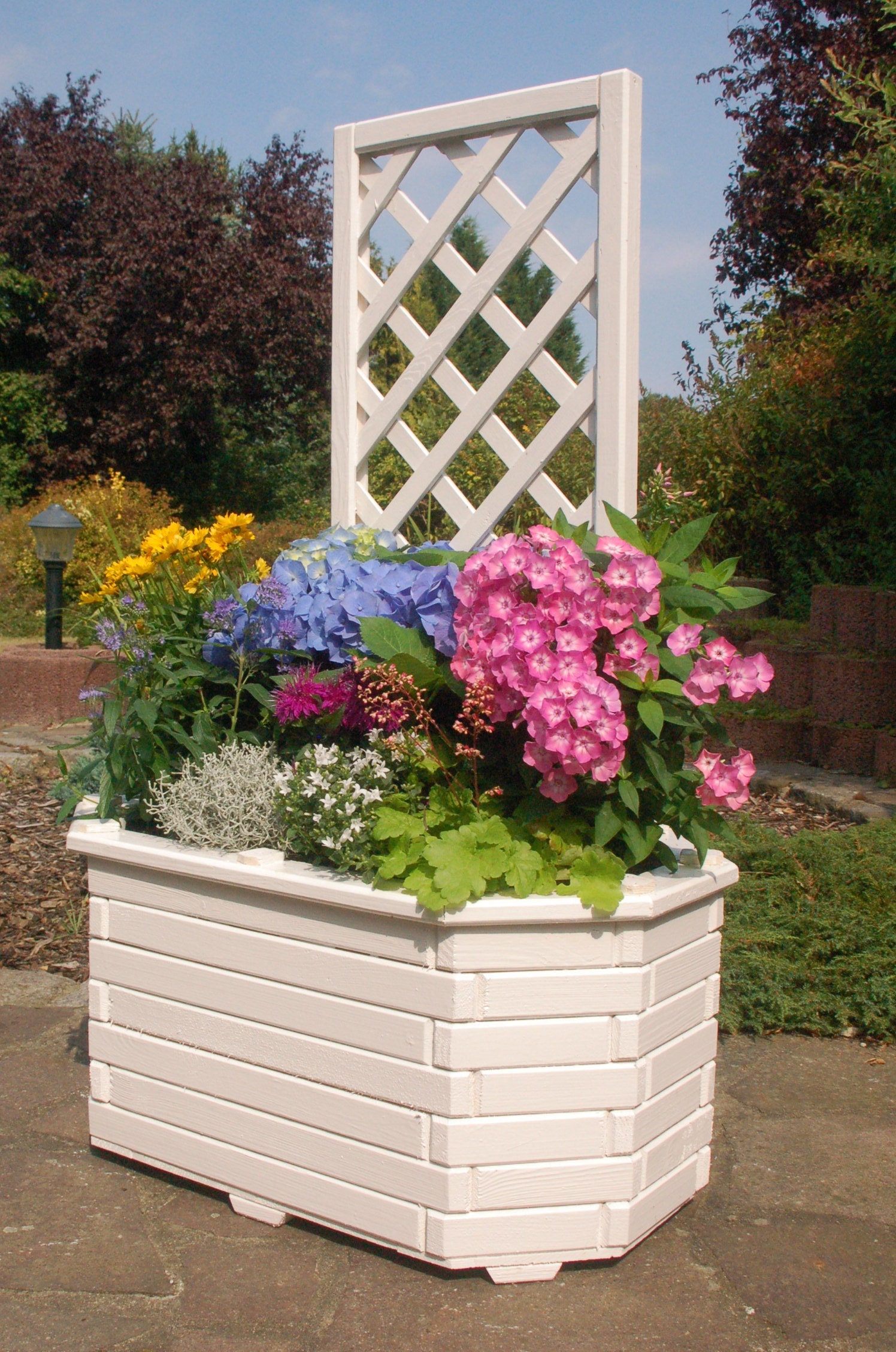 Planter, Bk6lp Pergola White Made of Solid Wood With Beautifully Crafted  Pergola in White, Flower Box, Flower Pot Large - Etsy