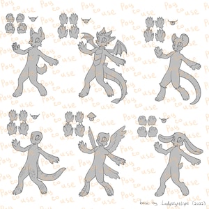2022 Chibi anthro character base pack 1