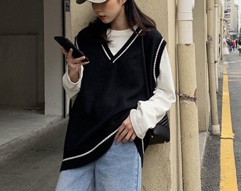 mens oversized sweater vest