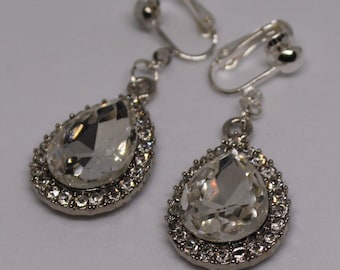 EARCLIPS DROPS *RHINESTONES*Elegant