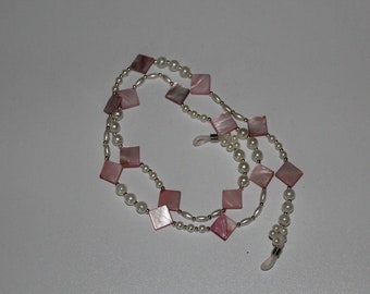 GLASSES CHAIN / NECKLACE MOTHER OF PEARL *2 in 1*