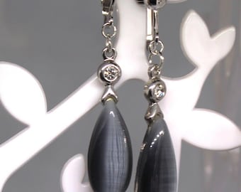 EARCLIPS *CAT'S EYE / GREY*