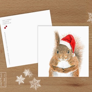 Karte 'Tiere im Portrait' - *Eichhörnchen* - WEIHNACHTS-EDITION -