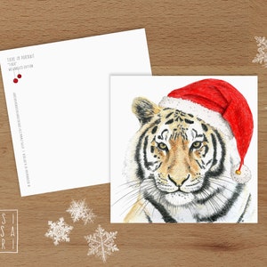 Karte 'Tiere im Portrait' - *Tiger* - WEIHNACHTS-EDITION -