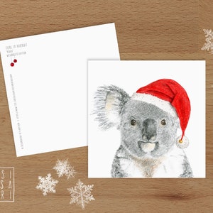 Karte 'Tiere im Portrait' - *Koala* - WEIHNACHTS-EDITION -
