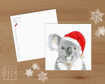 Karte 'Tiere im Portrait' - *Koala* - WEIHNACHTS-EDITION -