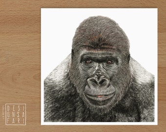 Wandbild 'Tiere im Portrait' - *Gorilla*