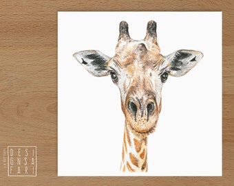 Wandbild 'Tiere im Portrait' - *Giraffe*