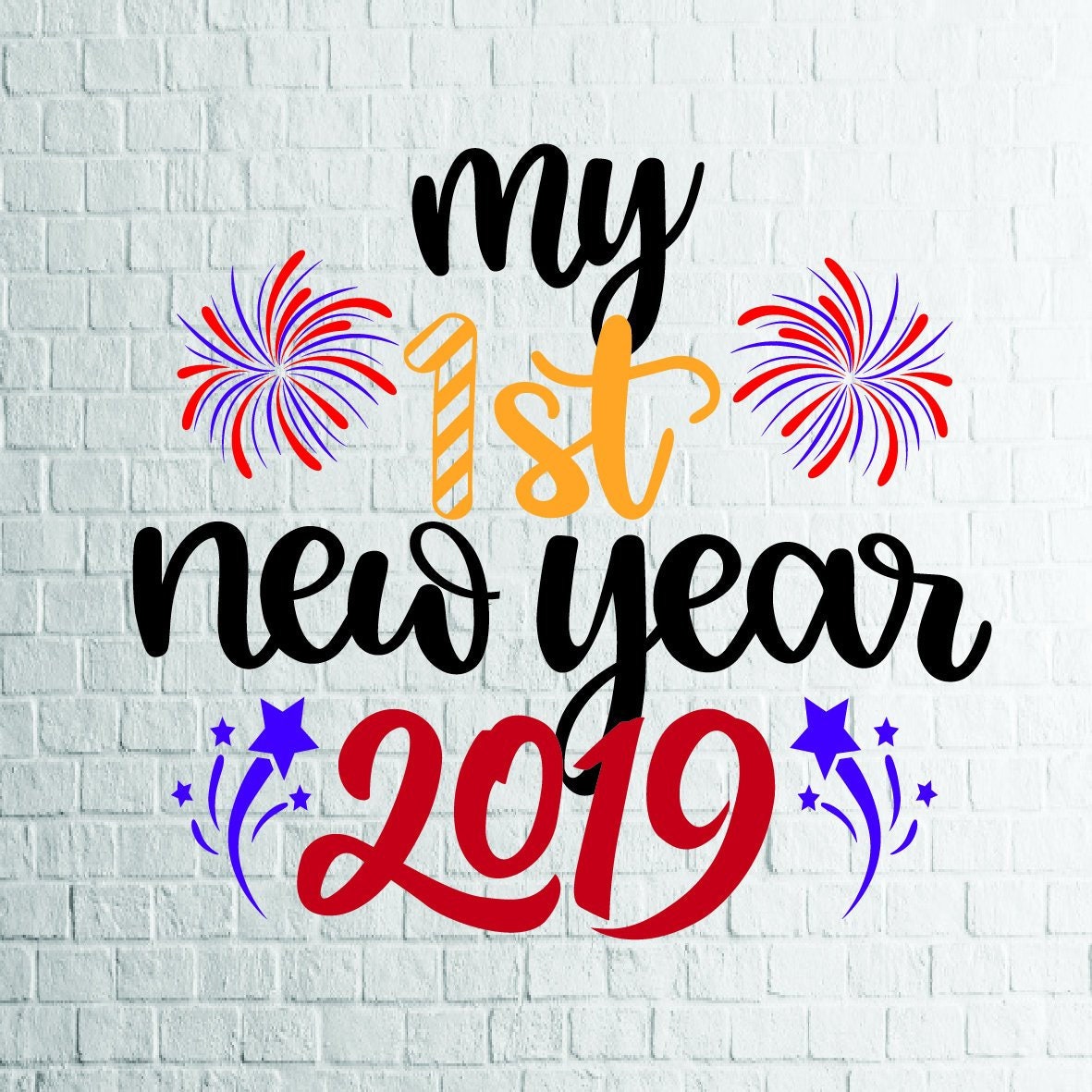 Download Free Buy 3 Get 1 Free 2 Styles My 1st New Year 2019 Svg New Year Etsy SVG Cut Files
