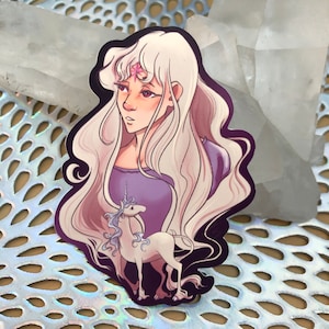 Lady Amalthea, The Last Unicorn Sticker, Glossy Sticker