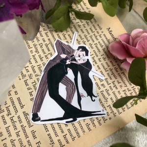 Morticia and Gomez Addams, Addams Family Glossy Sticker