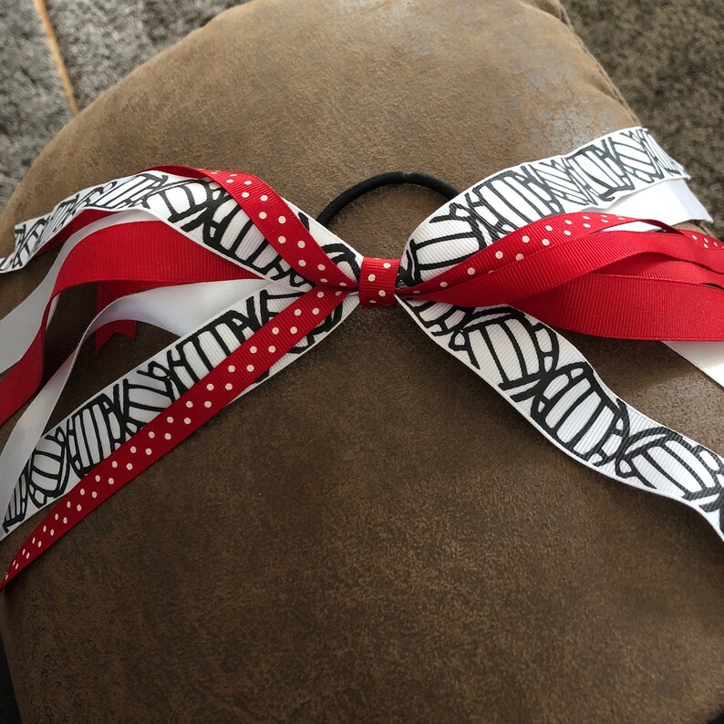 Volleyball Hair Bow Etsy