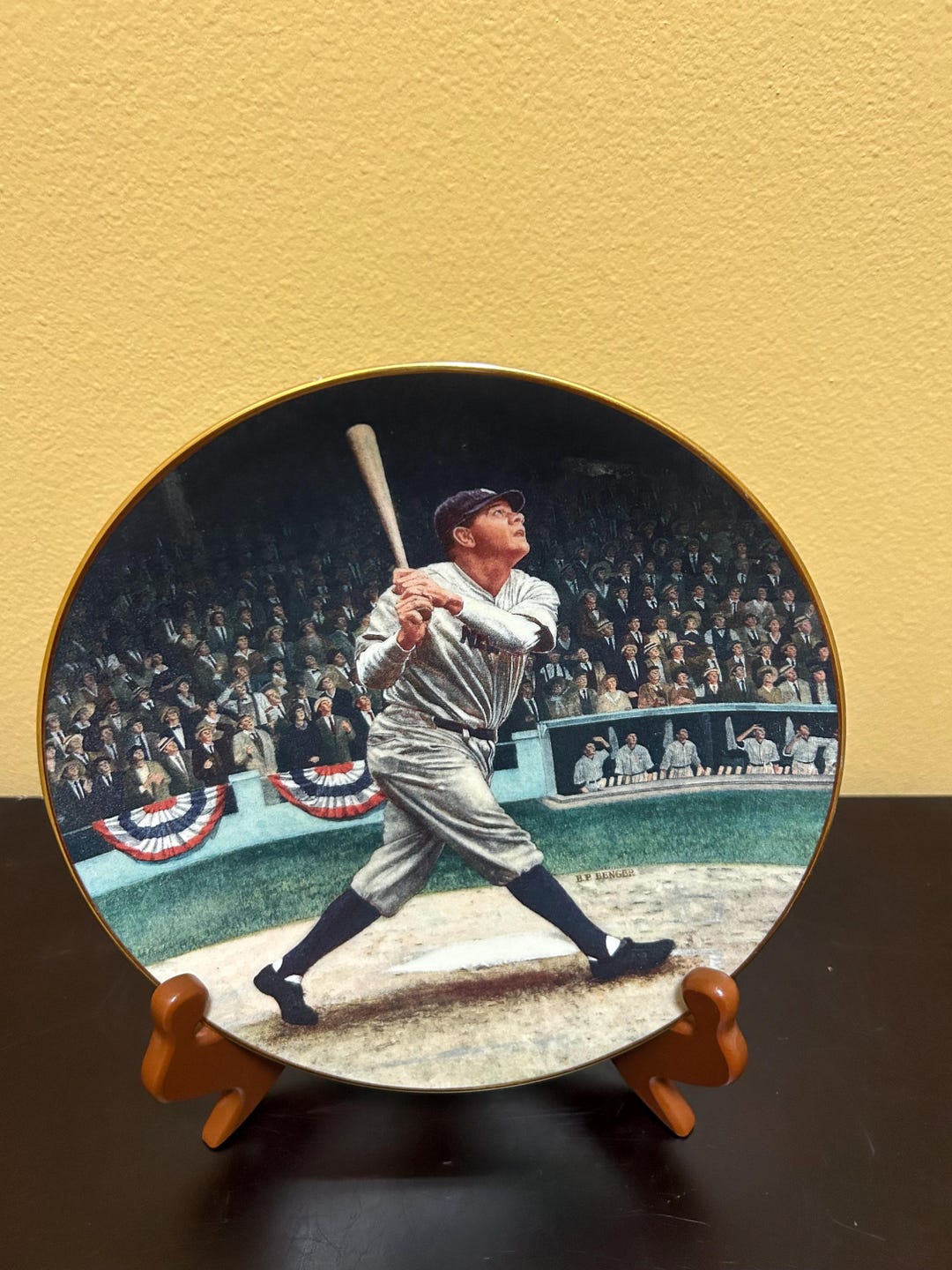 Babe Ruth the Called Shot by Brent Benger Plate Number 19436E 24 Caret ...