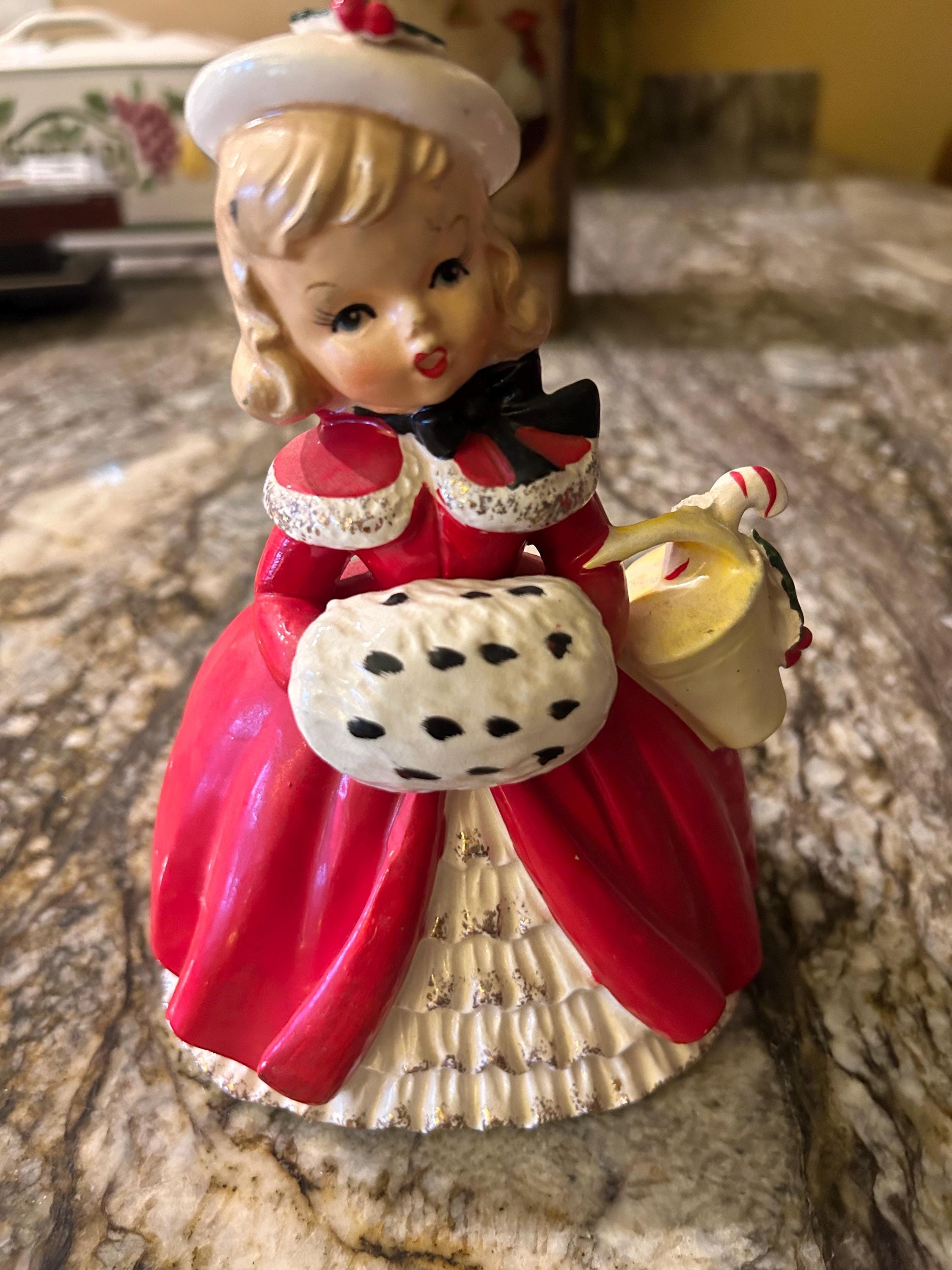 ヴィンテージ　ナプコ社　クリスマスフィギュア　陶器製 希少なヴィンテージNAPCOクリスマスレディフィギュア – 1950年代の陶器