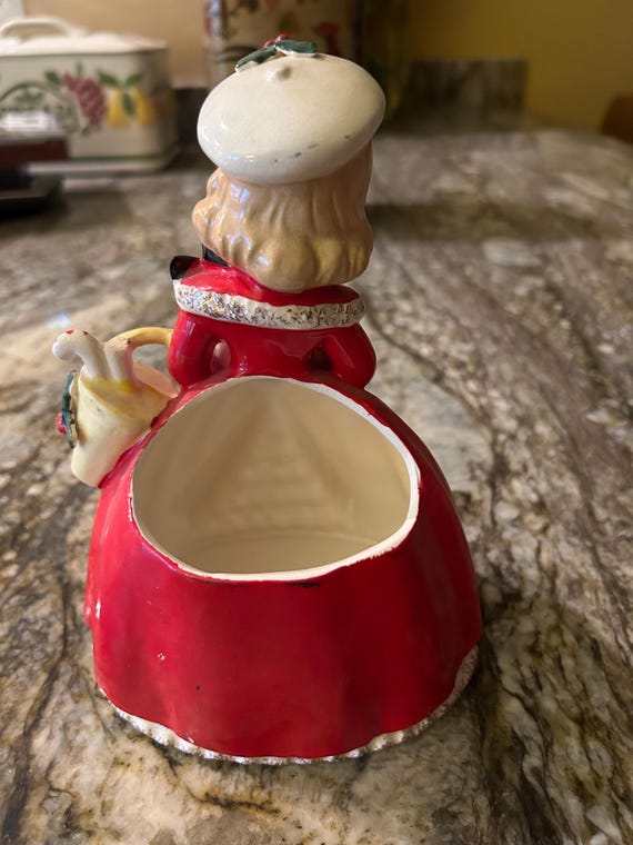 希少なヴィンテージNAPCOクリスマスレディフィギュア – 1950年代の陶器