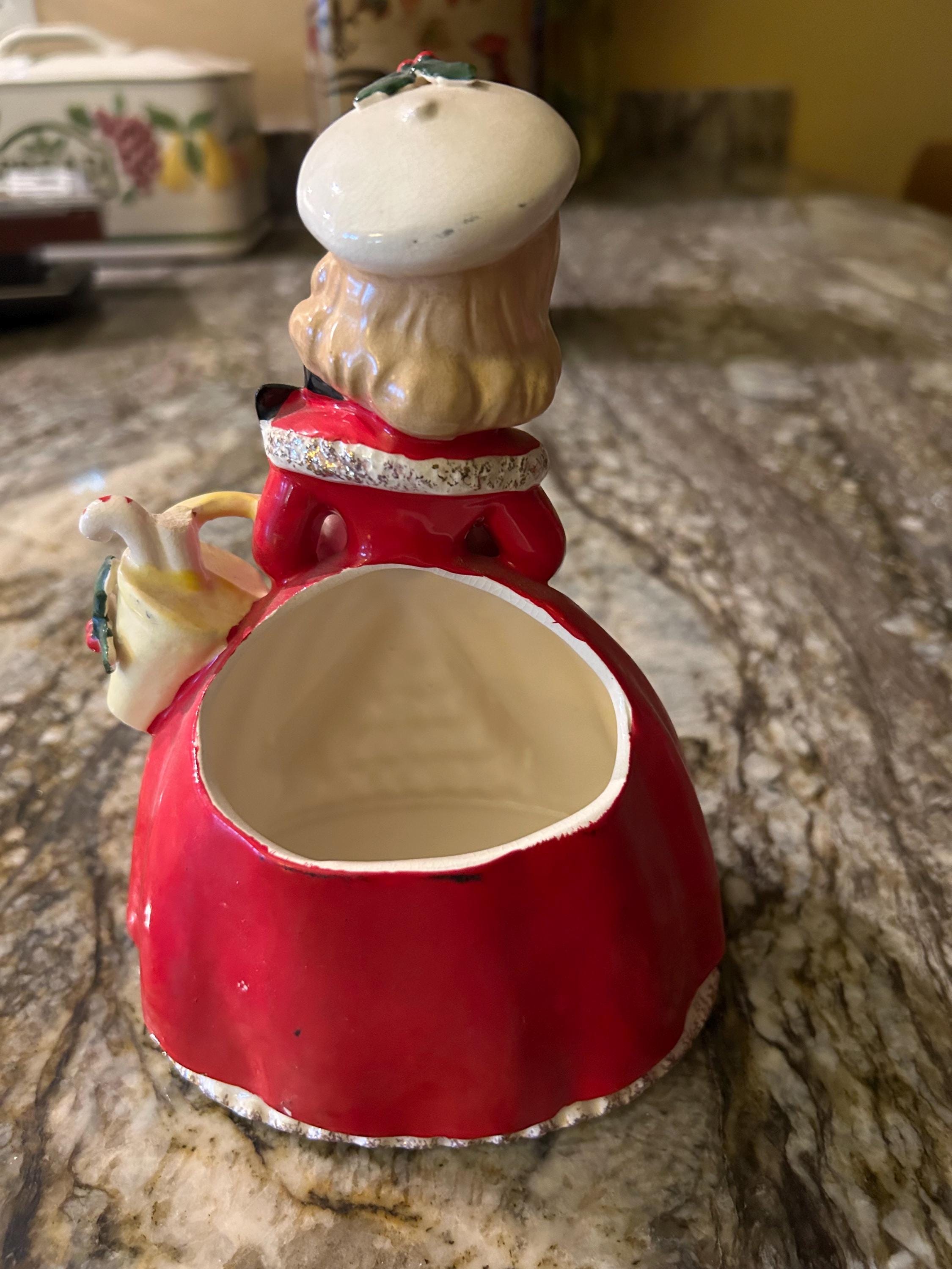 ヴィンテージ　ナプコ社　クリスマスフィギュア　陶器製 希少なヴィンテージNAPCOクリスマスレディフィギュア – 1950年代の陶器