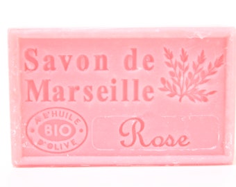 Savon Savon de Marseille Rose 125g savon naturel bio