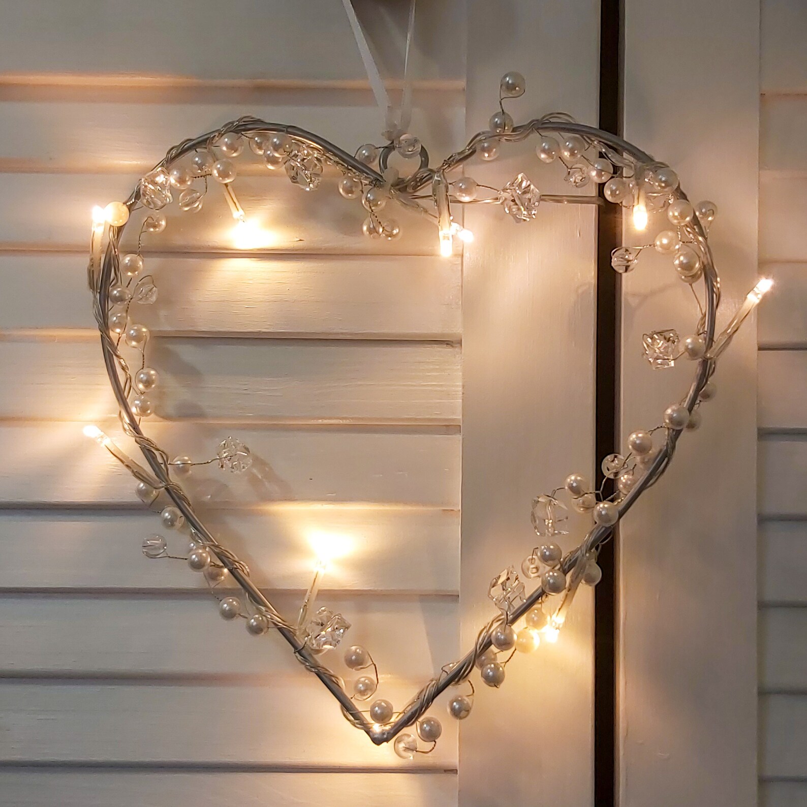 wreath with fairy lights