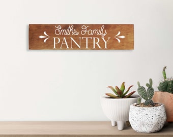"Pantry Schild aus Holz: Rustikales Holzschild für die Küche ""Küche"" 10x15 cm"