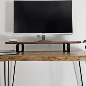 Monitor Stand, Monitor Riser, Wood Monitor Stand, Wooden Dual Monitor Stand, Laptop Stand, Desk Riser, Wooden Stand, Desk Shelf, Home Office