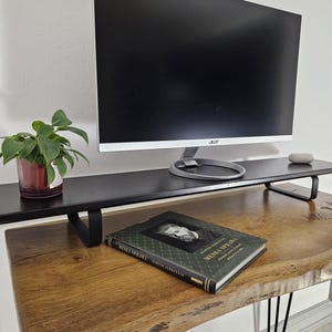 Monitor Stand, Monitor Riser, Wood Monitor Stand, Wooden Dual Monitor Stand, Laptop Stand, Desk Riser, Wooden Stand, Desk Shelf, Home Office