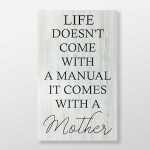 Funny Mother&#39;s Day Wood Sign: Farmhouse Style Wall Decor