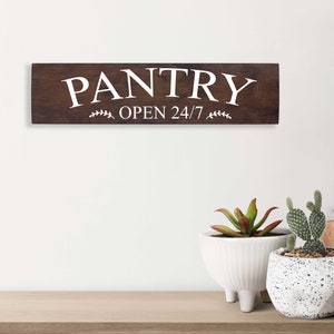 Pantry Decor, Pantry Sign, Kitchen Sign, Kitchen Wall Decor, Kitchen & Pantry Room Decor, Farmhouse Sign, Wood Pantry Sign,