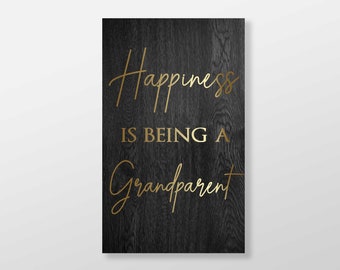 Happiness is Beign a Grandparents Grandchildren Sign Grandparents Sign Gift for Grandparents Farmhouse Wall Decor Apartment Decor