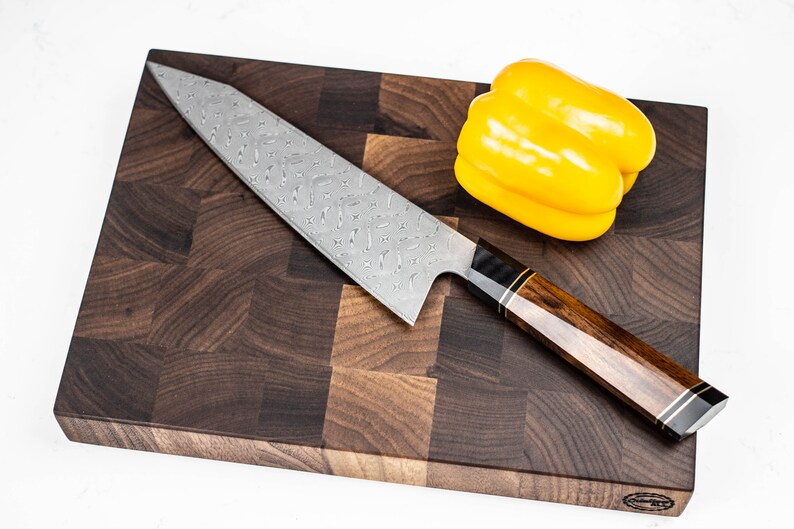 Black Walnut Small End Grain Cutting Board 12 X 8-1/2 X 1-1/2, Chopping Block, Butcher Block, Gift, Personalized image 2