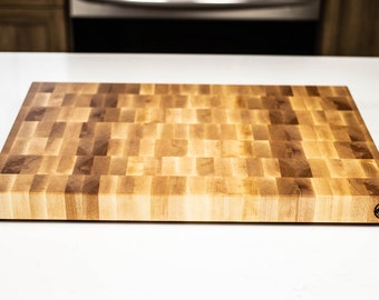 Birch - Large - End Grain Cutting Board - 19-3/8" X 11-3/4" X 1-1/2", Chopping Block, Butcher Block, Gift, Personalized