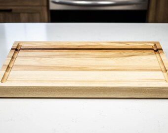 Ash, Cherry & Black Walnut - X-Large - Edge Grain Cutting Board - 23-1/4" X 14-5/8" X 1-5/8", Chopping/Butcher Block, Gift, Personalized