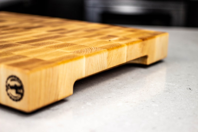 Personalized Medium Maple End Grain Cutting Board Gift Chopping Block Butcher Block 14-58 X 11-34 X 1-12