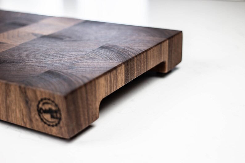 Black Walnut Small End Grain Cutting Board 12 X 8-1/2 X 1-1/2, Chopping Block, Butcher Block, Gift, Personalized image 6