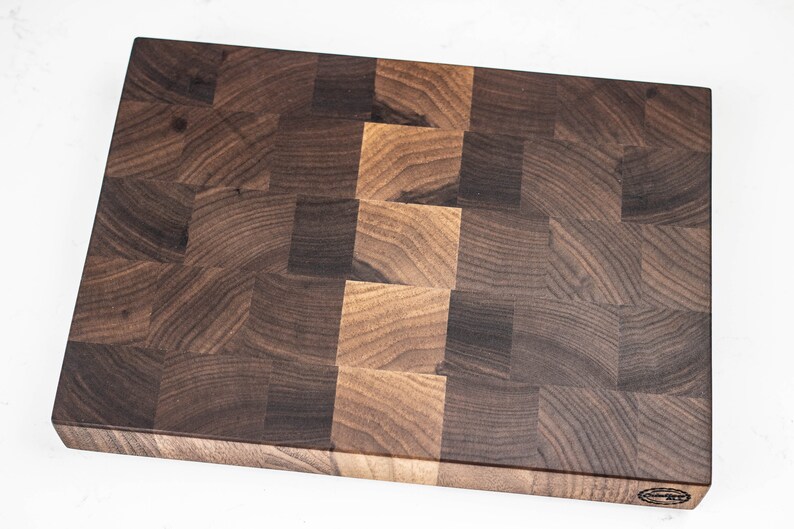Black Walnut Small End Grain Cutting Board 12 X 8-1/2 X 1-1/2, Chopping Block, Butcher Block, Gift, Personalized image 4