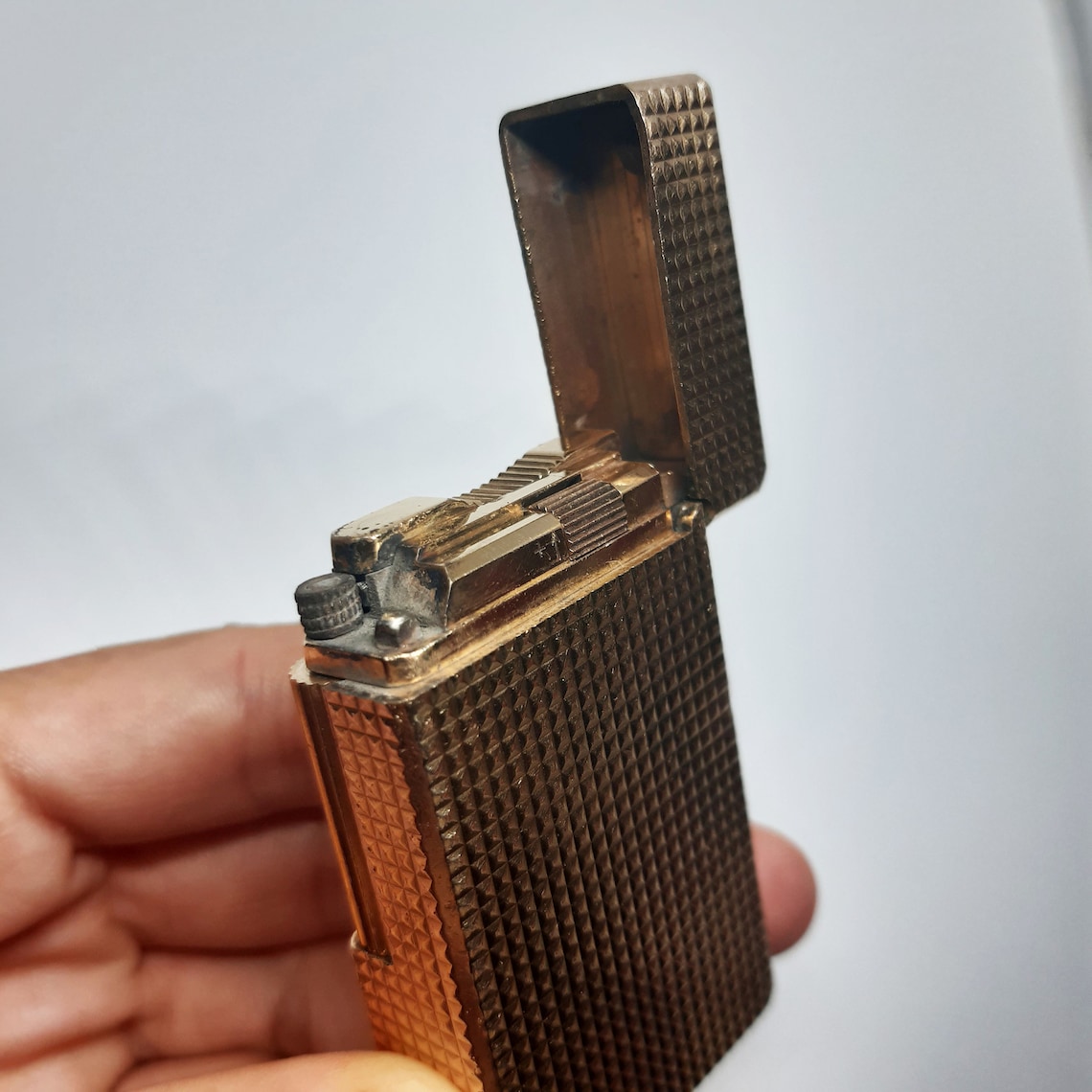 Engraved Rare Old Gold Plated VINTAGE ST Dupont Lighter 20 Etsy