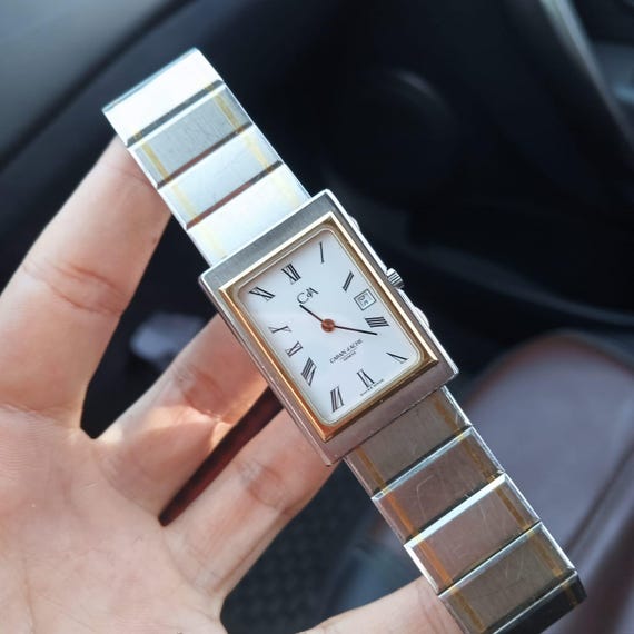 ⭐️CARAN d'ACHE カランダッシュ 四角 レディース 腕時計 クォーツ Vintage CARAN D'ache Quartz Tank Watch SWISS MADE, Caran D