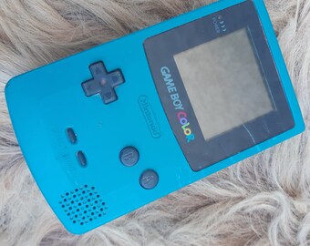 Used Untested game boy nintendo blue teal Video Game Console Fedex, Old Video Games, Nintendo Collection Video Game May be need to repair